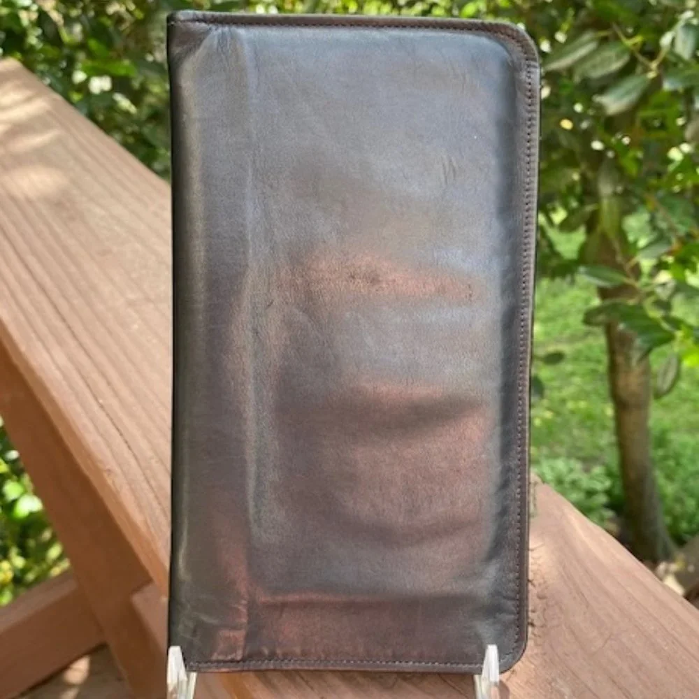 VTG ROLFS GOLDEN CIRCLE Black Leather Travel WALLET